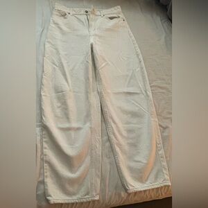 H&M Women's Barrel Loose Fit High Waist Jeans